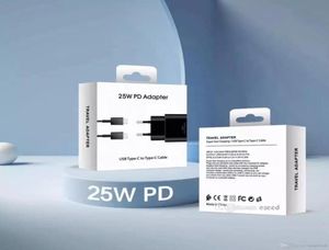 25Wウォールアダプター充電器タイプCケーブルサムスンのスーパー高速充電アダプターEUパッケージングボックス4180148のUSプラグ
