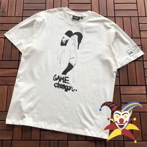Erkek Tişörtleri Haculla Oyun Değiştirici T Shirt Erkek Kadınlar 1 1 En Kaliteli Vintage Üst Tees T-Shirt J240409