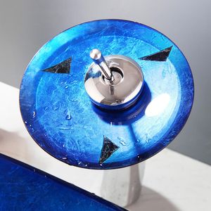 Torayvino oval härdad glasbassäng handfat tvättställe kran Set Badrumsbänkskivt tvättstuga Vessel Vanity Sink Mixer Water Tap