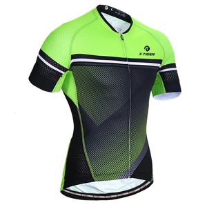 X-Tiger Bisiklet Jersey Adam Yaz Yaz Nefes Alabilir Hızlı Kuru Bisiklet Giyim Kısa Kollu Dağ Slip Olmayan Pro Bike Jersey Gömlekler 240328