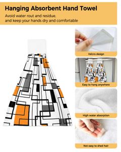 Аннотация Геометрия современное искусство апельсиновое полотенце для ванной комнаты кухня впитывающие полотенца Микрофибрь мягкие детские платки