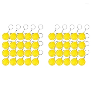 Favor de festas 40 Pack Ball Ball Keychains Amarelo para Favores Escola Carnaval Recompensa Bolsa de Preencadeiras de Presentes de Esportes