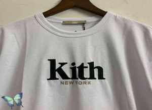 Letra de bordado de alta qualidade da Kith Tshirt de grandes dimensões