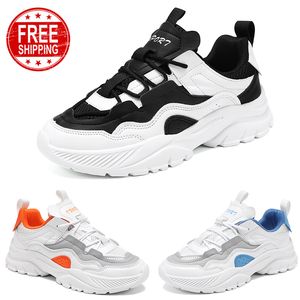 Free Shipping Men Women Running Shoes Low Lace-Up Breathable Orange Black Blue Mens Trainers Sport Sneakers GAI