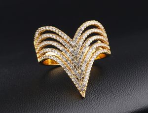 Корона кольца 18 тыс. Золото пять слоев личности дизайнерские аксессуары