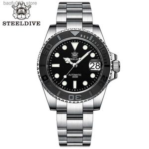 Armbandsur nya i SteelDive SD1953T Water Ghost Super Luminous Automatic Mechanical Wristes 300m vattentät keramisk bezeldyk