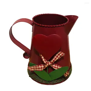 Wazony uwielbia czajnik wazon do domu dekoracje drzwi zewnętrzne rośliny żelaza kubełka na stojak na stojak