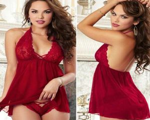 Taglie forti sexy in pizzo sexy in pizzo trasparente Haltter babydoll orsacchiotto donna biancheria intima femminile di lingerie erotica costumi sexy nightdress s93867363