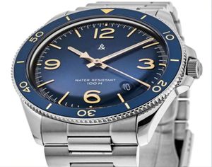 Armbandsur 2021 Säljer lyx BR tre nålkalender rostfritt stål blå ansiktskvartz Watch2107418