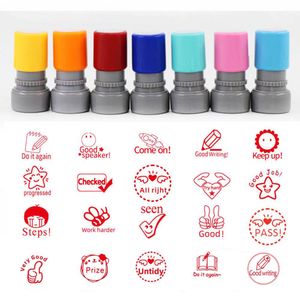 1Pc Teacher English Encouragement Stamper for Kindergarten Primary School Commentary Stamp Teacher Award Seals Reward Seal Gift