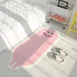 Carpets Funny Smile Soft Carpet Ins Faul Wool Fluffy Area Rug Floor Absorbent Anti Slip Pad Mat 2024 Trend Bathroom