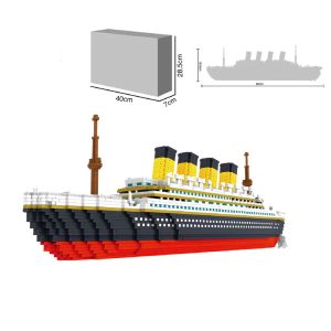 3800+Pcs Titanic Cruise Ship Mini Bricks Model High-Quality Building Blocks Perfect Gift for Children Kids Adult Boat Enthusiast