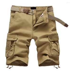 Herren -Shorts Männer lässige Sommerfracht mit Reißverschluss Button Verschluss mehrere Taschen Feste Farbdesign für a