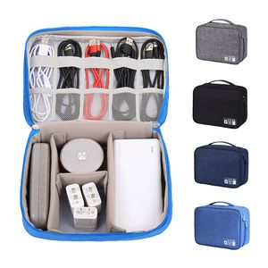 Organizador de saco de armazenamento Caixa à prova d'água Cabo USB Gadgets Bolsa Tech Digital Travel Portable Small Carting Case