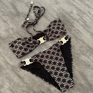 Новый дизайнер классики Celbrand Bikini Woman Printing Lace Up Бикини с двумя частями купальники Классические буквы купальные костюмы для купания роскошные купальники