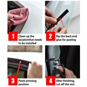 10m Car Door Rubber Seal Strip Auto Protector Double Layer Sealing Strips Car Rubber Seal For Car Trunk Sealant Sound Insulation