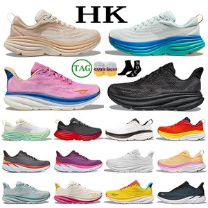 2024 Hokah One Bondi 8 Running Shoes Womens Platform Sneakers Hokkas Shoes Clifton 9 Men Black Cloud White Harbour Mens Women Trainers Runnners 36-45