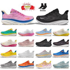 All'ingrosso Clifton 9 Bondi 8 Scarpe da corsa Kawana Women Mens Allenatori Mesh Cyclamen Sweet Lilla Pink Spoam Black Bianco rosso grigio grigio Sports Sneaker Cloud Runners