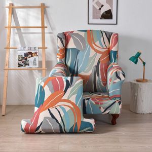 Elastyczna sofa fotela slipcover kwiatowy kwiecisty okładka skrzydełka wysoko tylne okładki krzesełka rozciągającej sofa obudowa