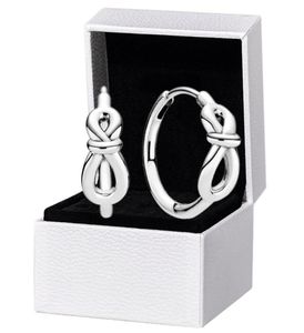 925 Brincos originais do arco infinito de prata esterlina para mulheres Earring7317865