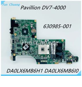 Scheda madre 609787001 630985001 605319001 per HP Pavillion Dv74000 Laptop Motherboard DA0LX6MB6I0 DA0LX6MB6H1 HD6300 GPU DDR3