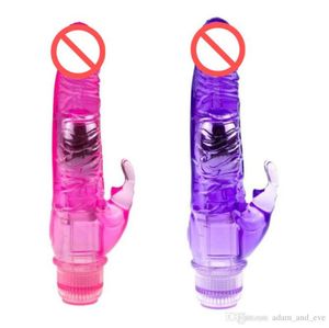 Crystal Rabbit Dildo Vibrator Multispeed Flexible GSPot Stimulator Jelly Dildo Kaninchen Vibratoren Sexspielzeug Vibration Sexprodukte2840324