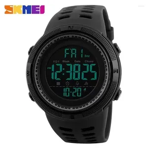 Нарученные часы Skmei 1251 5BAR Водонепроницаемые цифровые часы Reloj Hombre Sports Sports для мужчин 8-часовые оптовые будильники часы