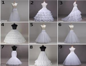 9 Style Whole 6 Hoops Ślub ślubny Petticoat Małżeństwo Gaza Gaza Krinolina Underskirt Wedding Akcesoria JUPON SXJUN107267378