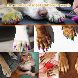 Manicure de vestuário para cães Definir caneta de unhas de estimação 12 cores pincel seco rápido para cachorros suprimentos diy de gato polimento pequeno pequeno