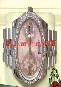 Lady Watch Datejust 36mm 116244 Diamond Bezel Dial Stainless steel PINK FLOWER Women Automatic Movement Watches4528260