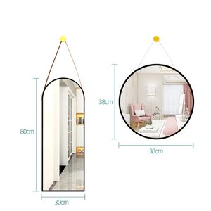 Nordic Yuvarlak Banyo Duvar Asma Ayna Tuvalet Vanity Vanity Ayna Duvar Asma Dekoratif Aynalar Banyo Aksesuarları Yeni