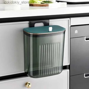 Waste Bins Hanin Trash with Lid Household Kitchen Bathroom Waste Hanin arbae Bin Portable Storae Bucket Home Lare Capacity Dustbin L49