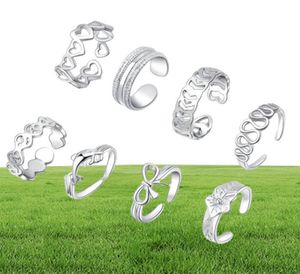 toe rings body jewelry 8 Piece Foot Set Small Tail Bow Dolphin Love Shape Hawaiian Jewelry Gqelq Toe Rings7767047