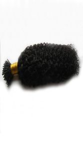 10quot26quot 100s Afro Kinky Curly Keratin Human Hair Extensions 100g Keratin Stick Tip Hårförlängningar Jag tippar Hårförlängningar4118048