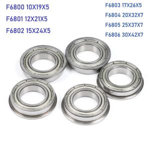 2/5PC łożyska 10x19x5 mm Łożysko kołnierza F6800 F6801 F6802 F6803 F6804 F6805 F6806 F6807 ZZ ZZ Z 2Z głębokie łożyska kulowe groove