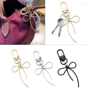 Portachiavelle eleganti catena chiave mobile a bowknot thioychain al nodo farfalla per donne inchina la decorazione del telefono