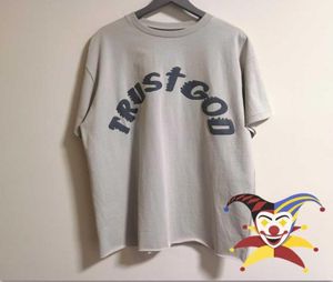 MEN039S THIRTS SERVIÇO DOMINGO Tshirt Trust God Tee Homens Mulheres Tiradas de tamanho grande Tops CPFM Santo Espírito Santo T2301117197429