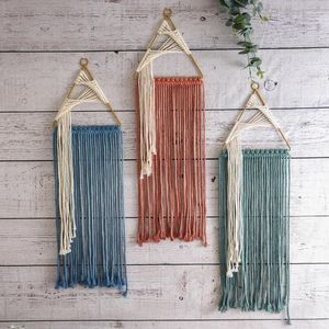 Tapisserier handvävd färg macrame växthållare vägg hängande prydnad bohemisk hantverk dekoration underbar tapestry för hem sovrum dekor