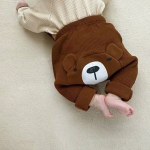 Trousers Newborn Baby Boys And Girls Korean Version Of The Big PP Leggings Bear Baby High Elastic Outer Wear loose Pants