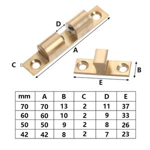 Brass Door Stop Lock Buckle Cupboard Roller Catch Touch Push Damper Buffer With Screws Furniture Fittings Hardware