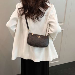 Classic with Double Heel Small Bag, Horizontal Style, Square Texture, Letters, High-end Feeling, Simple and Fashionable Bag 78% Off Store wholesale