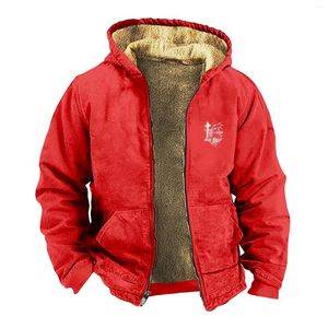 Herrenjacken für Männer personalisierter Freizeitdruck Langarm Reißverschluss Pullover dicker Wattestäbeanzug Winter der warmen Outdoor verdicken