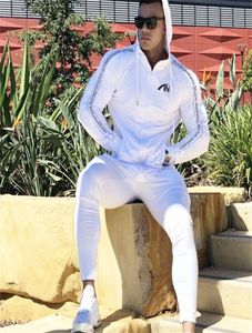 Männliche Tracksuit Sets Herbstmarke Sporting Anzug Männer Hoodies Sets Fitnessstudios Sportswear Jogger Suits8906305