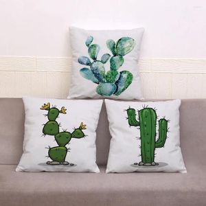 Cuscino in stile nordico coperte di cactus verde per divano corto peluche per decorazioni decorazioni per la casa federa 45 45 cm