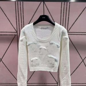 Suéter mulheres blusas de moda designer feminino cardigan redond sweater letra letra de manga longa pullover de roupas feminina plus