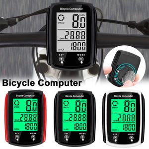 Bicycle Backlight Stopwatch MTB Bike Computer Wired Waterproof Speedometer Odometer Cycling Speed Counter LCD Touch Screen