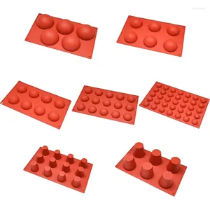 Stampi da forno a mezza rotonda cono silicone stampo per la mousse fai da te utensile per la realizzazione del dessert di fondente al cioccolato