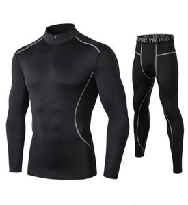 High Fanceey Kołnierz Winter Thermo Men Long Johns Thermal Clothing Kit Rashgard Kit Sport Compression 21994542702382