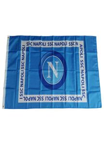 Bandeira da Itália SSC Napoli FC 3x5ft 150x90cm DPrinting 100d Polyester Indoor Decoration Bandeira com ilhós de latão 6743460