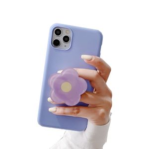 Novo suporte fofo de barro de mármore de mármore de mármore garra dedo rring suporta anti-queda redonda de telefone celular dobrável para iphone 11